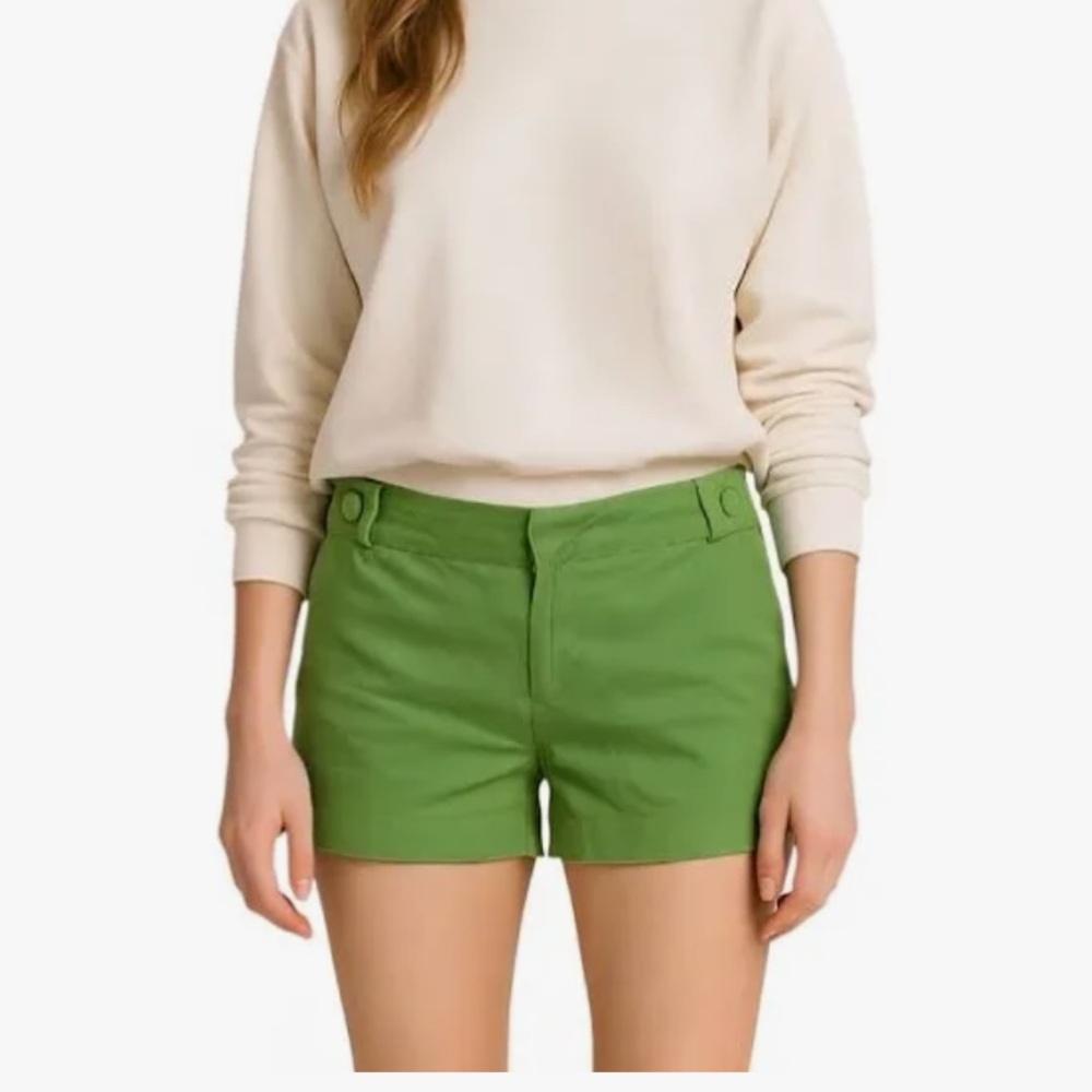 Banana Republic Lime Green Women's Tailored Cotton Shorts Size 2